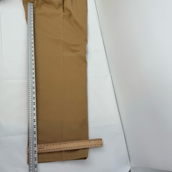 Hugo Boss Roberts Inn Polyester Tan Khaki Mens Pleated Golf Pant Size 40x34 NWD - Picture 14 of 14